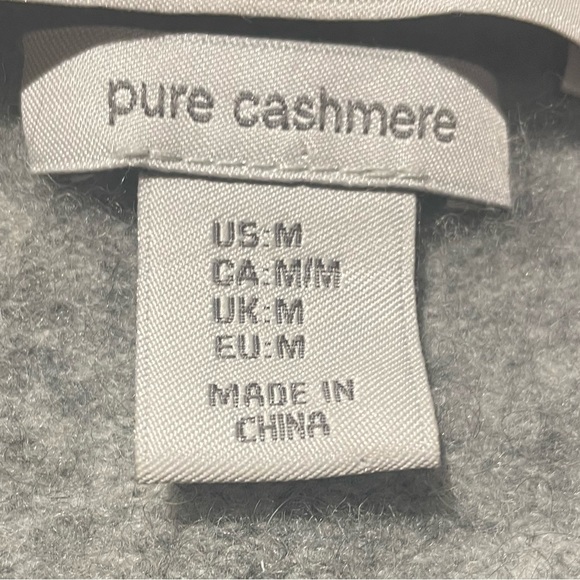 Gharani Strok London grey cashmere open front long sleeve crop cardigan medium - Picture 9 of 10